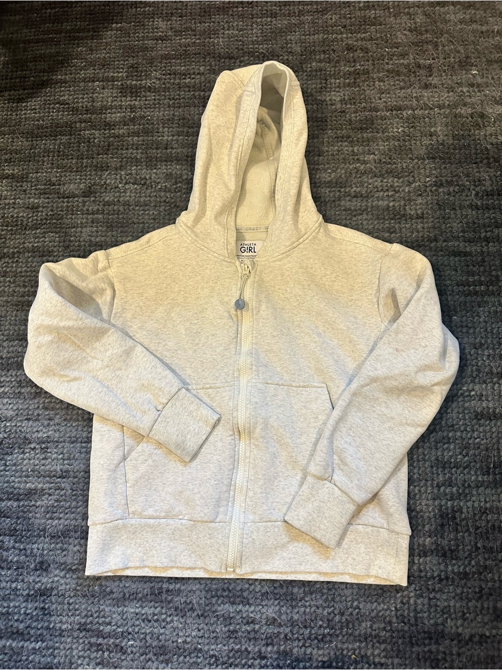 Athleta Heather Gray Girls Zip Hoodie